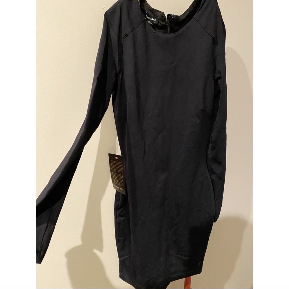 New Small Bebe black long sleeve dress
